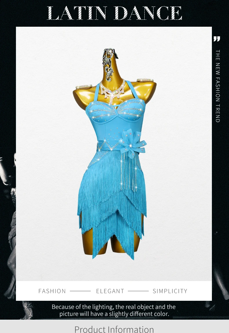Damen Party Amerikanisches Kleid Lateinamerikanisches Tanzkostüm 2026 Neue Produkte Wettbewerbsanzug Mädchen Samba Ballsaal Bühnenkostüm Kurze Kleidung – Detail 2