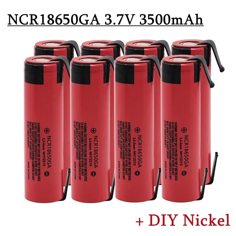 100% original battery 18650 NCR18650GA 3.7V 3500 mAh rechargeable lithium battery flashlight nickel DIY battery