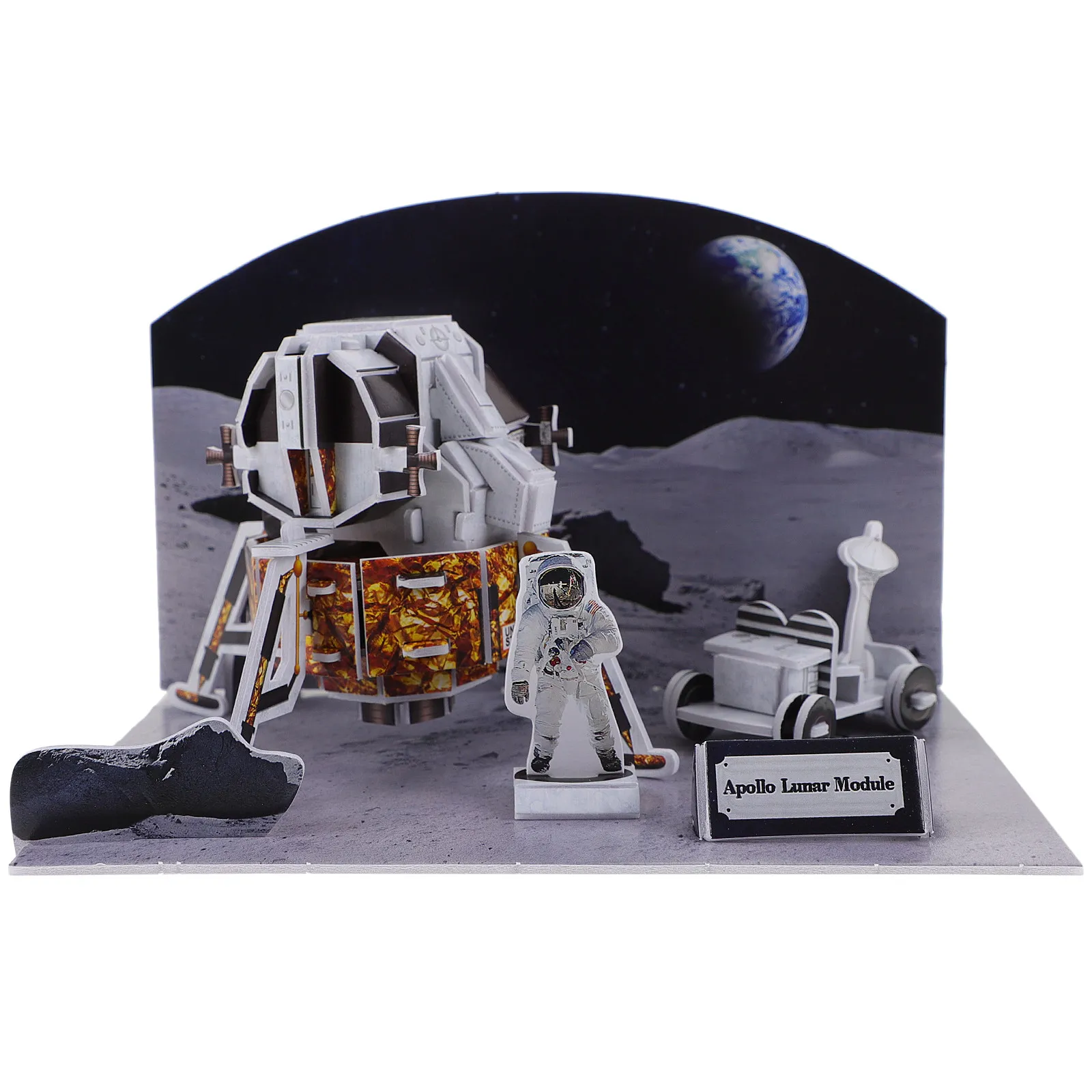 

1Set DIY 3D Spacecraft Puzzle Ages 4- Smooth Edges Creativity Training Hand-Eye Coordination Outer Space Fun