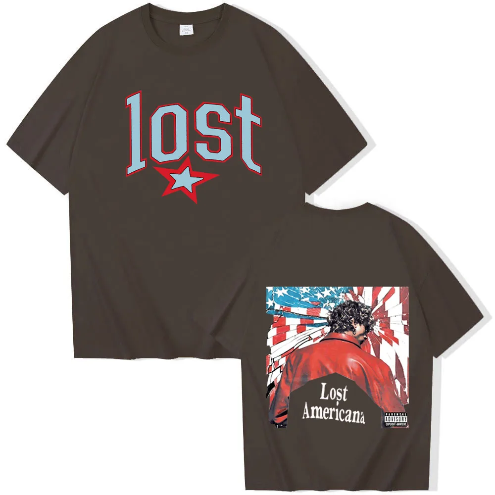 تي شيرت MGK Lost Americana Machine Gun Kelly تي شيرت Harajuku برقبة دائرية كاجوال هدية #5
