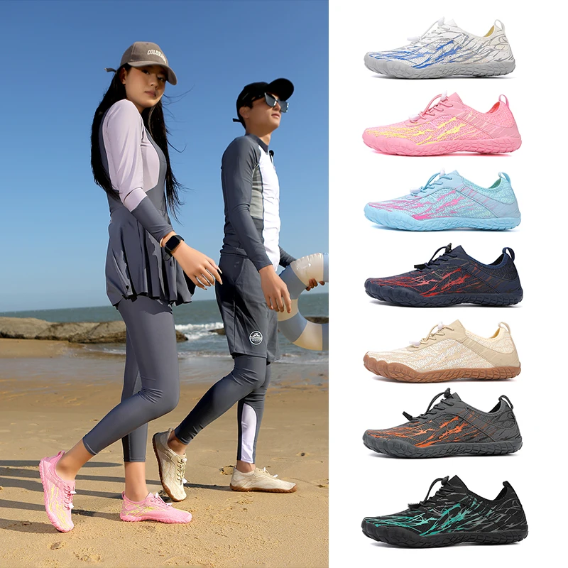 New Five-finger Aqua Shoes for Men Women Barefoot Water Shoes Non-slip Quick Dry Outdoor River Upstream Wading Sneakers Gym Shoe