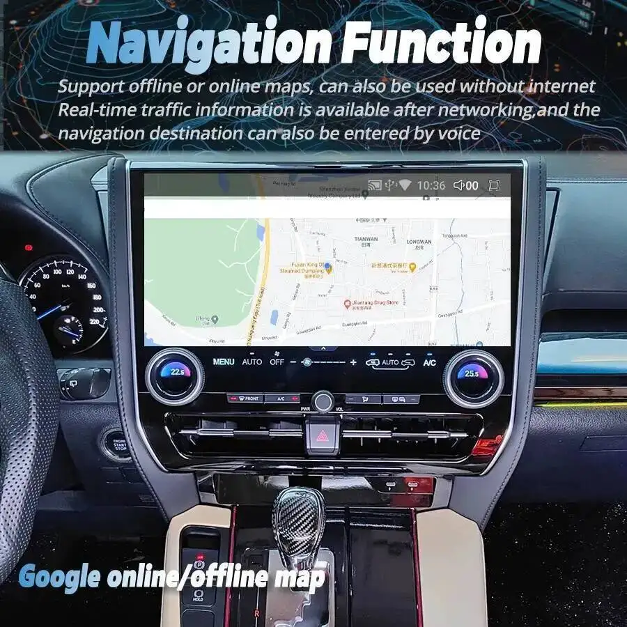 15.7inch Upgrade 40 Series 2015-2019 Navigation For Toyota Alphard Vellfire A20 A30 Multimedia Android GPS Car Radio Carplay
