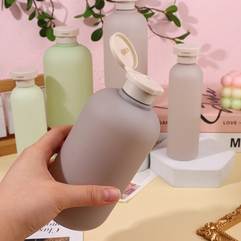 Green Grey Refillable Bottle Filp Lid Empty Plastic Hand Sanitizer Shampoo Lotion Bottles Cosmetic Cream Jars Travel Essentials