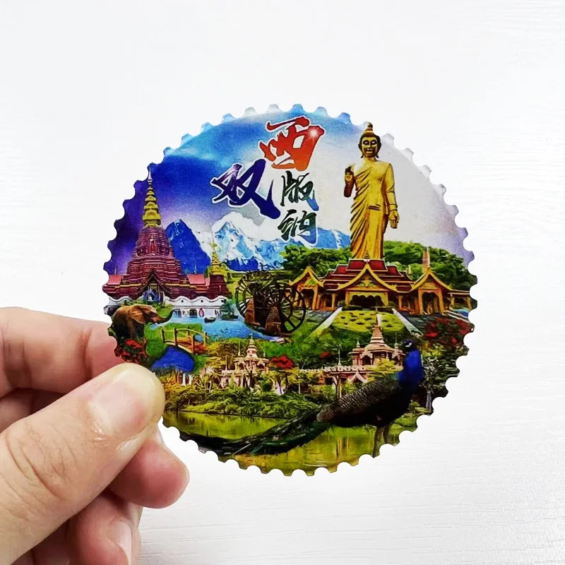 

3D magnetic refrigerator stickers for world tourism souvenirs, kitchen and home decorations in Xishuangbanna, China