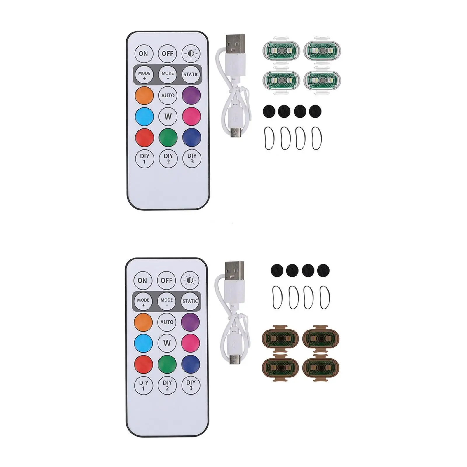 

4x LED Strobe Lights Cordless Anti Collision Lightweight Rechargeable High