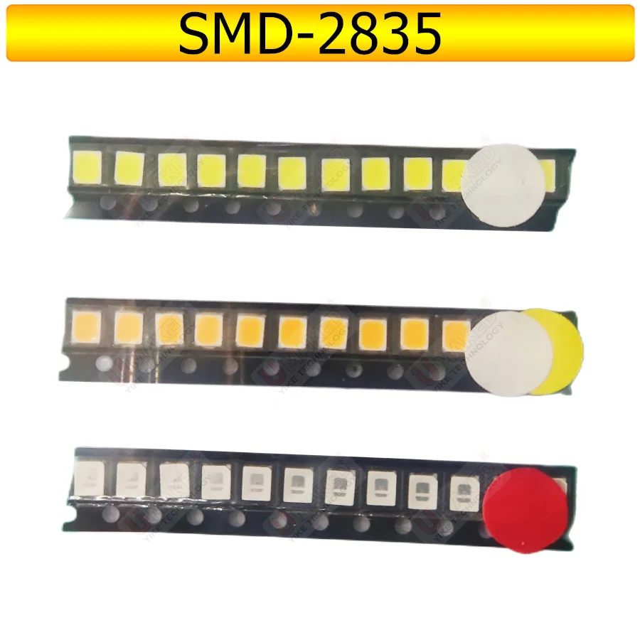 100PCS High Brightness SMD LED 2835 0.5W 1W White 3v 6V 9V 18V 36V 150MA/100MA/30MA/60MA/350ma