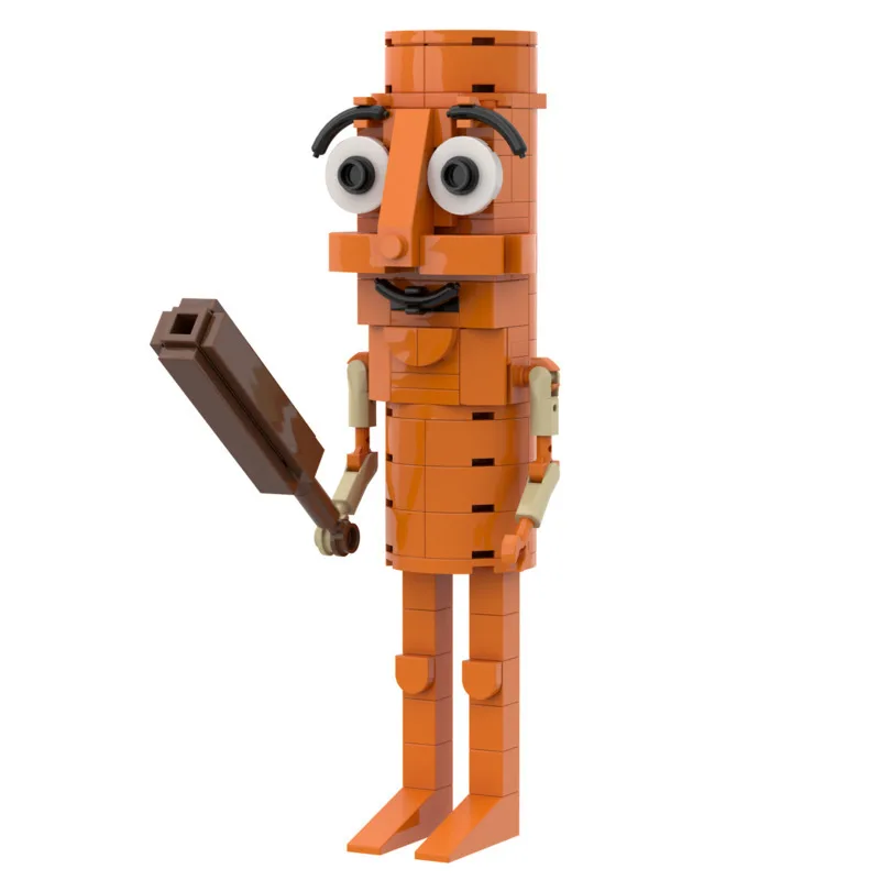 TungTungTung Sahur اللبنات نموذج الجمعية عصا خشبية رجل ShanHaiJing جمع بنة لعبة مجسمة للطفل هدية #2