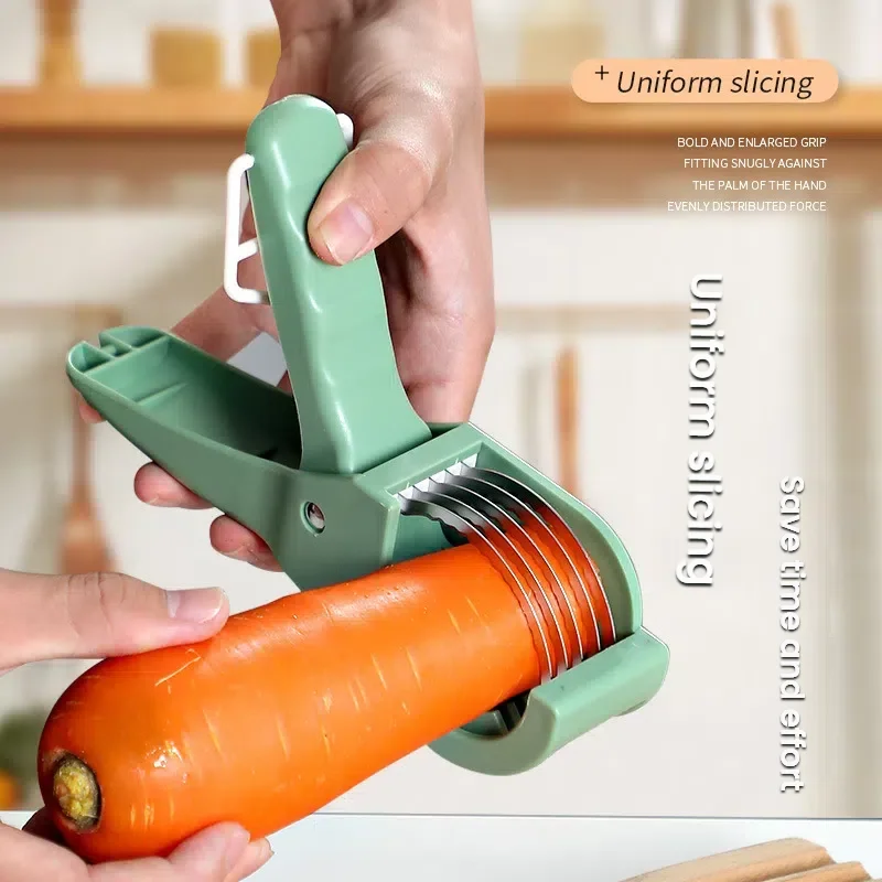 Kitchen Tools Stainless Steel Vegetable and Fruit Slicer Multi Functional Salad Slicer Salads - Must-Have  Kitchen Accessories