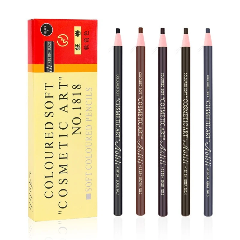 Wenkbrauwpotlood Cosmetica voor make-up Tint Waterdichte Microblading Cosmetische Microblading Pen Hout Natuurlijke cosmetische schoonheidstool