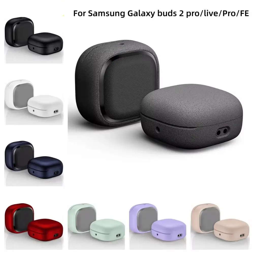 Funda protectora de TPU + PC, carcasa antiarañazos, accesorios de cobertura completa para Samsung Galaxy Buds 2 Pro/FE/2/Live/Pro