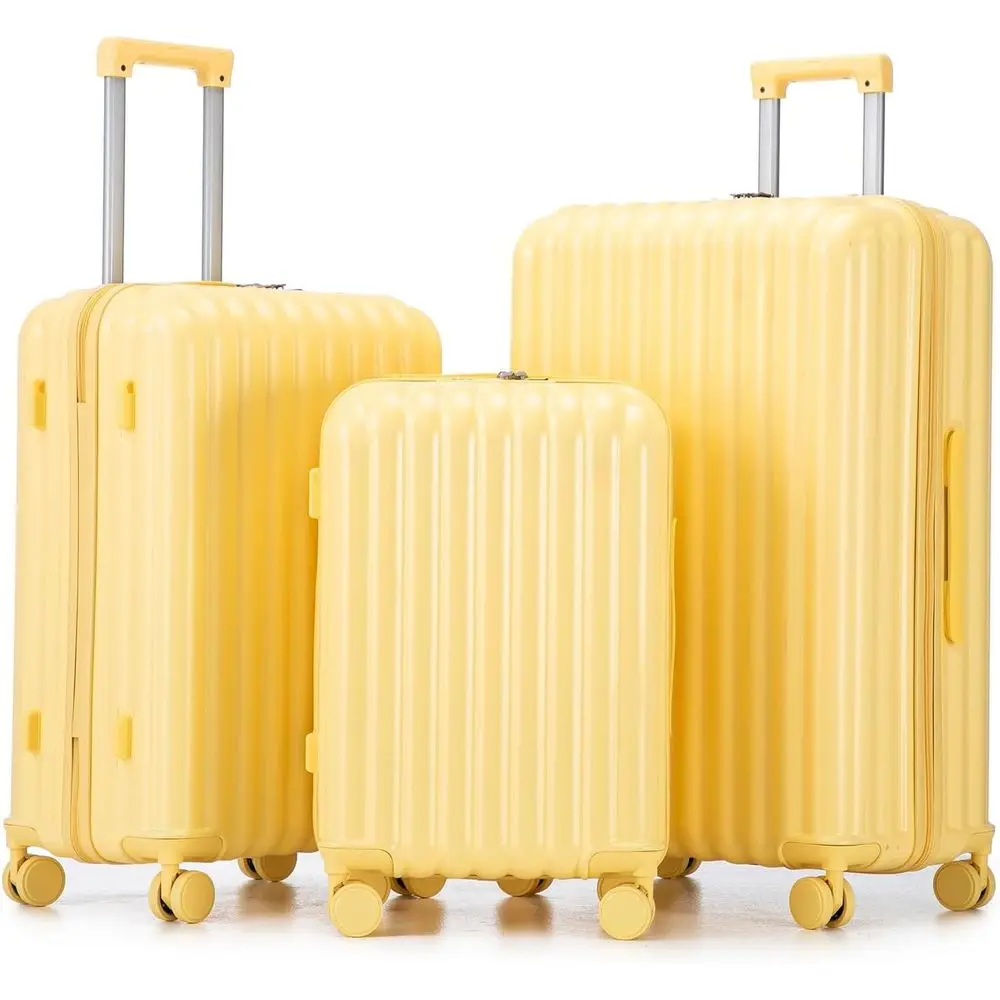 

3-Piece Hardshell ABS Spinner Luggage Set with Combination Lock