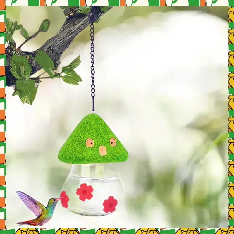 

Professional Tool Wind Chime Bird Feeder For Outdoors Hanging,3 Petals Decorated With Water Spout Bird Water