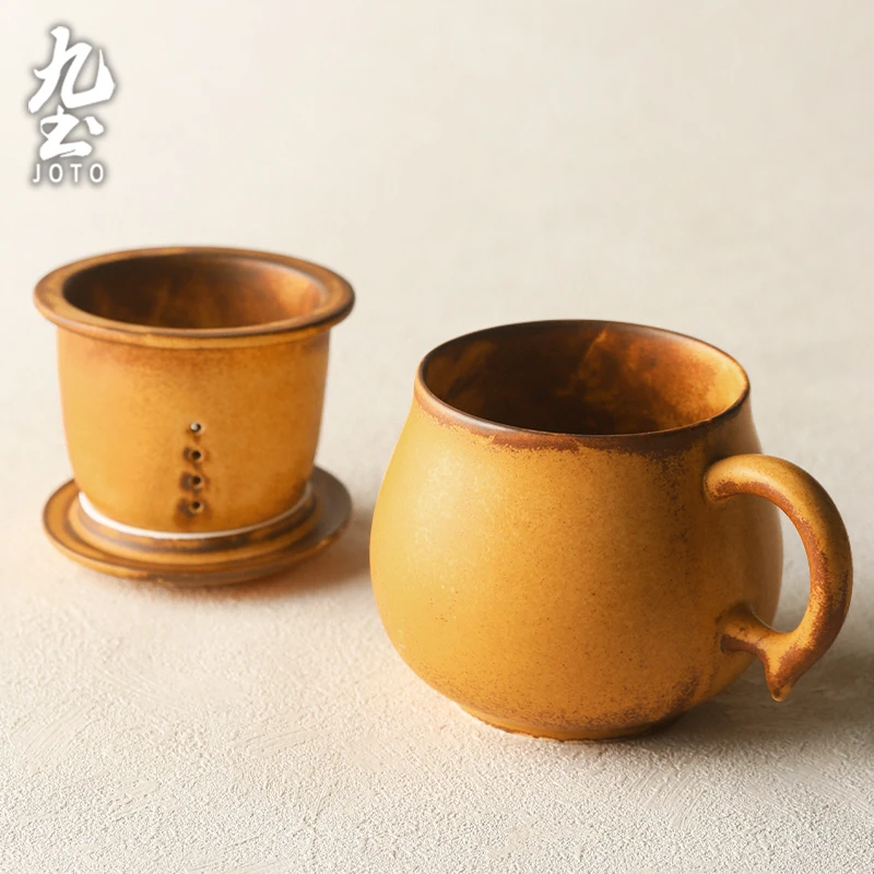 

Чашки JOTO в форме ушей для удобного захвата, винтажная домашняя чайная кружка CUPR0587