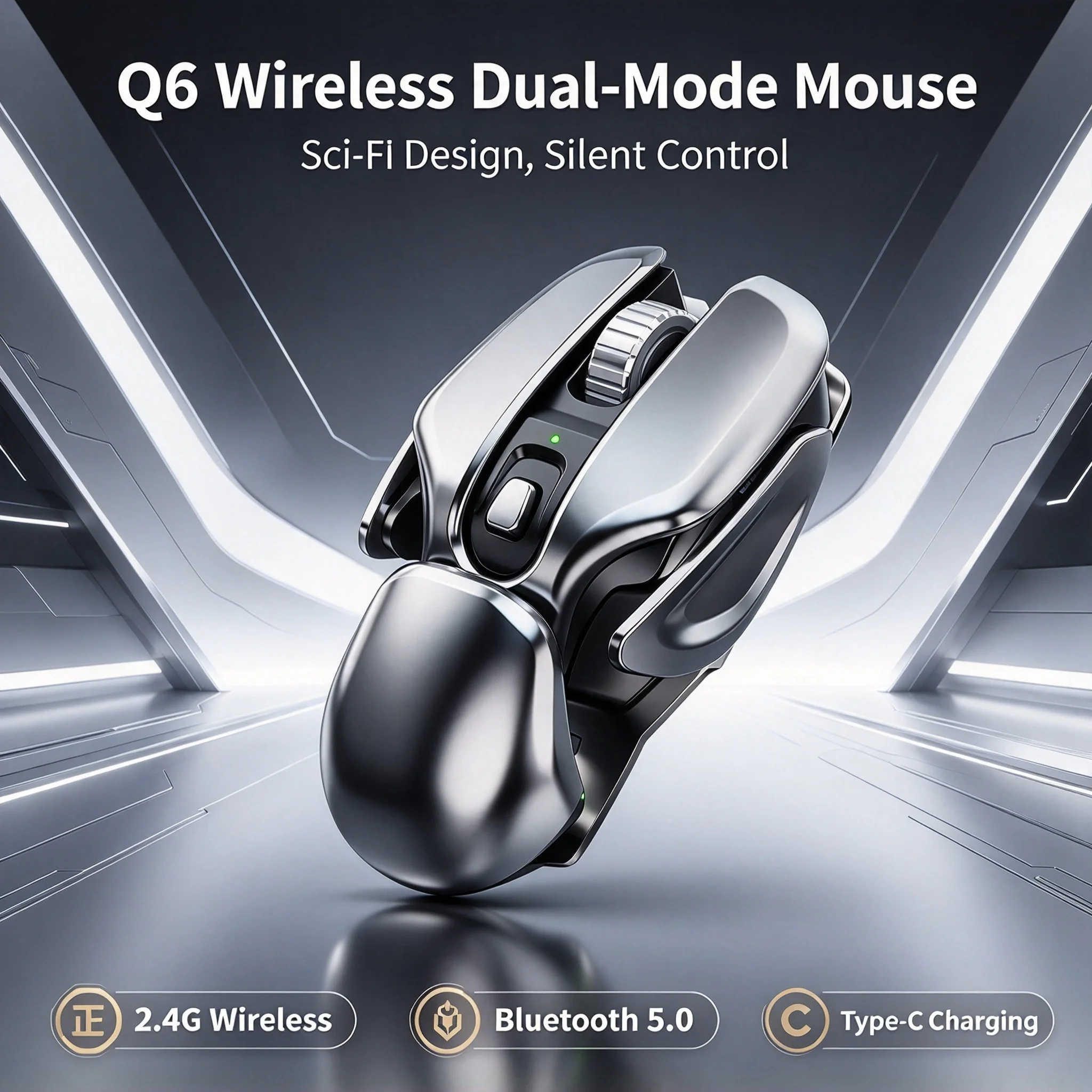Wireless 2.4G Gaming Mechanical Touch Feel Optical Mouse Ergonomic Design E-Sports Gamer Rechargeable Mouse For PC Computer