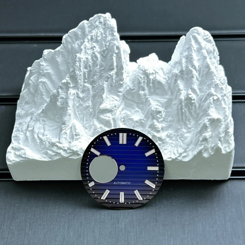 Brown 30.3mm Watch Dial Green Luminous for Modified Nautilus Watch for NH35 NH36 NH38 NH38 NH70 Automatic Watch Movement No Logo