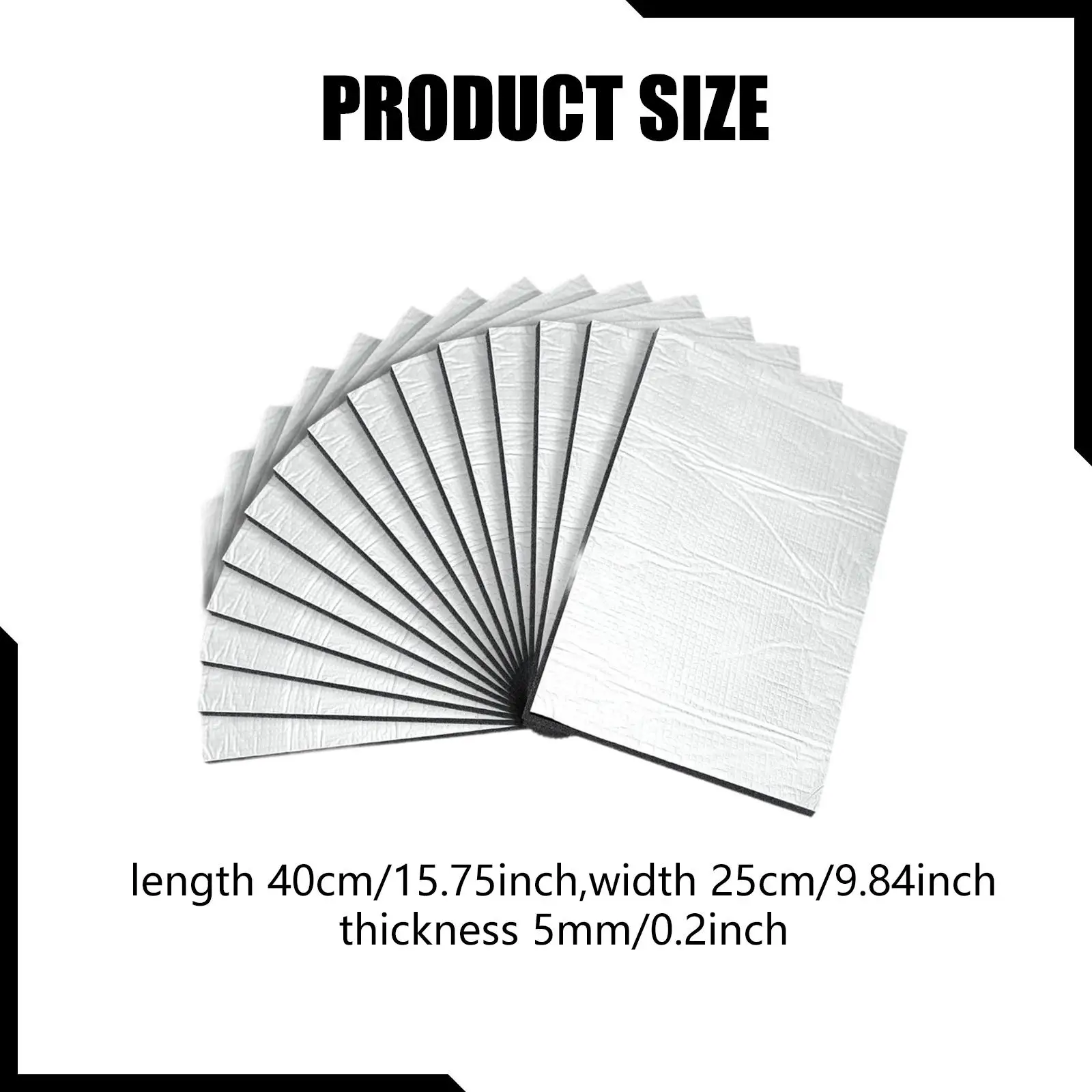 Sound Deadening Mat Heat Resistant Self Sticky Backing Noise Proof for Car Interior Exterior Firewall Engine Hood