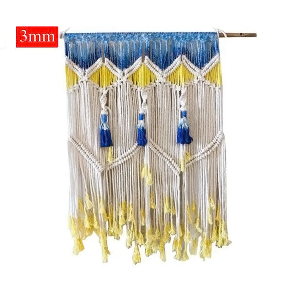 

200M 3Mm Cotton Rope Natural Unstained For Handmade Crafts Braiding Macrame Plant Hanger Wall Hanging Binding Stringing Reusable