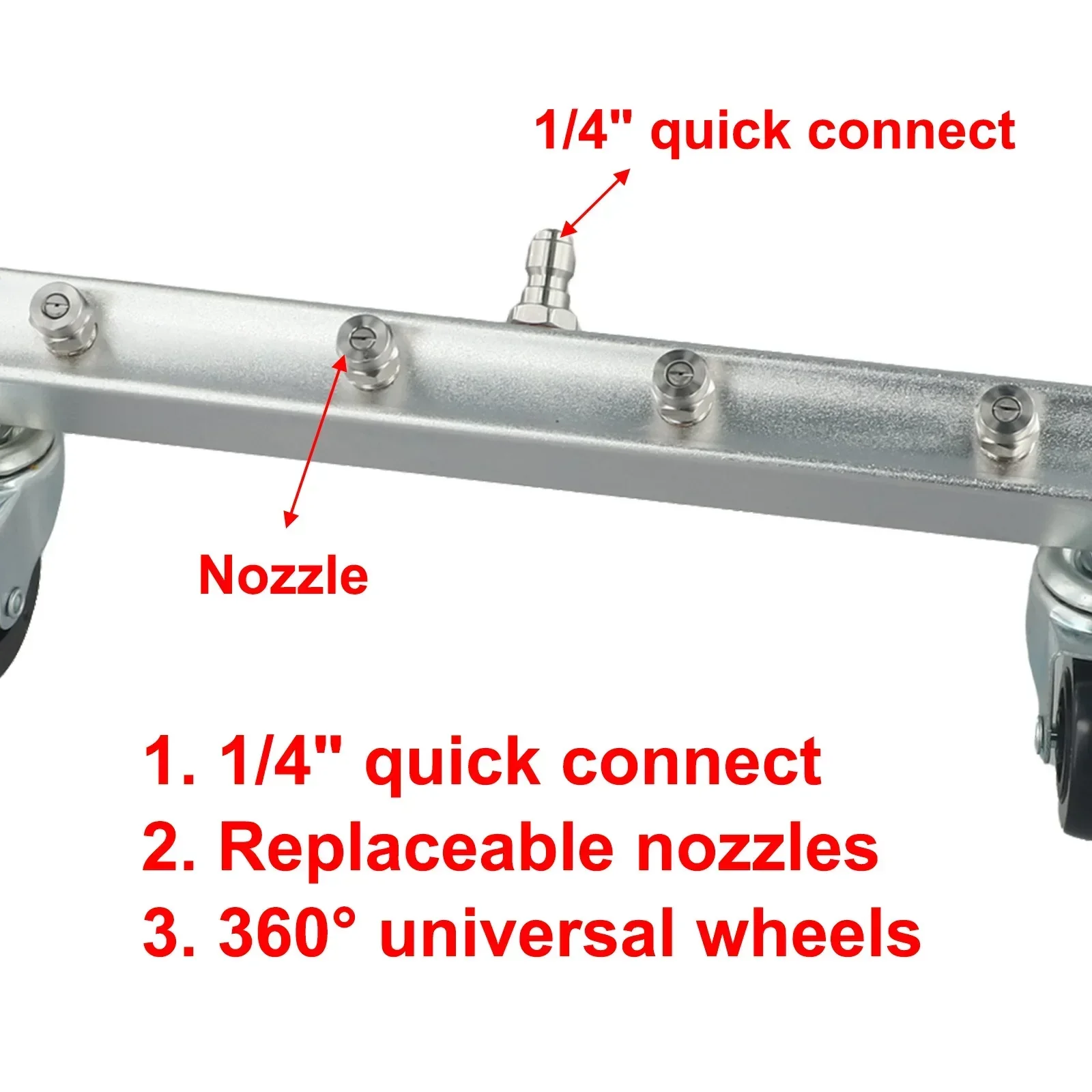 

1pc Under Car Pressure Washer Undercarriage Cleaner 4000 PSI Under Body Wash Broom Automotive Cleaning Equipment Tools