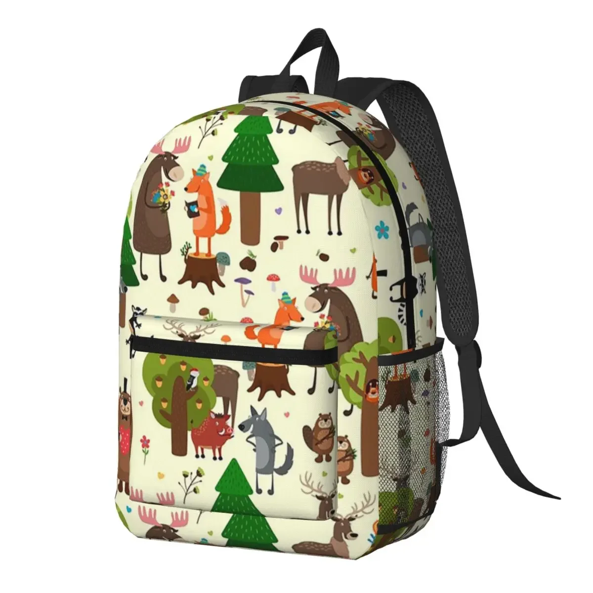 Creatures Of The Forest Cute Animals Backpack Daypack Large Capacity Children BookBag School Bag Shoulder Bags for Men Women