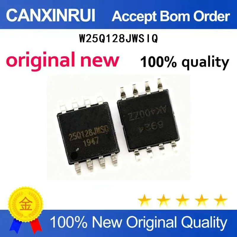 (5-100 Pieces) W25Q128JWSIQ silk screen printing 25Q128JWSQ patch SOP8 FLASH storage chip brand new