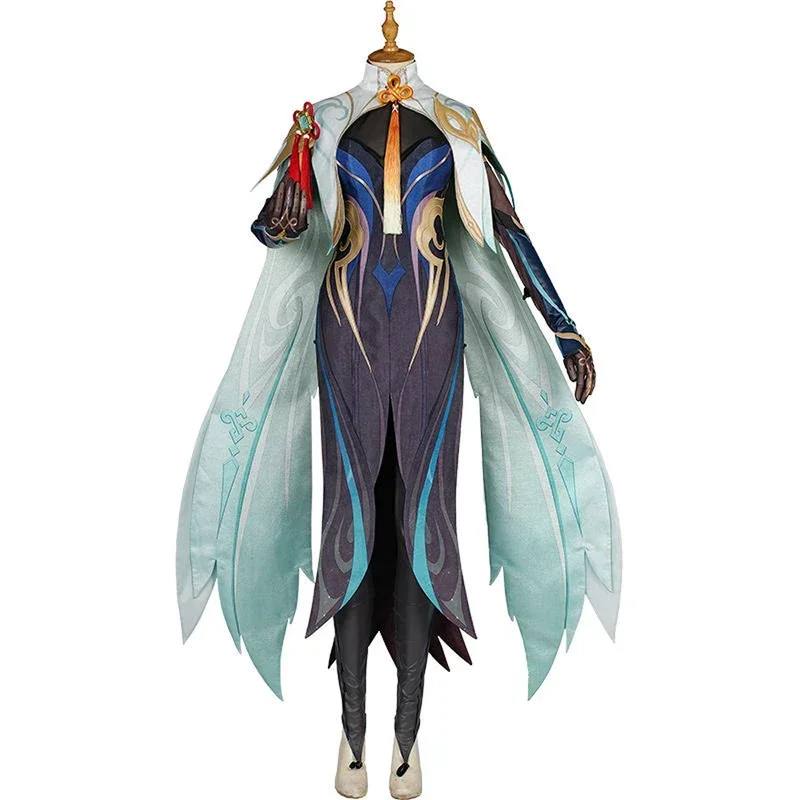 لعبة Xianyun التأثيرية Genshin Impact Cosplay � �     XS-2XL sionDokiDoki-R المرأة تأثيري Xianyun سحابة التجنيب شعر مستعار تأثيري زائد Si