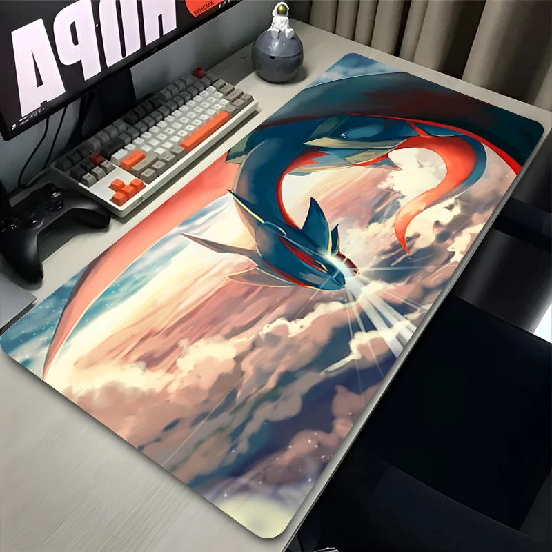 Gummi-Mauspad P-Pokemon Salamence Mausmatte Laptop-Schreibtisch-Mauspad Großes Gaming-Zubehör Computer-Gamer-Tastaturunterlage