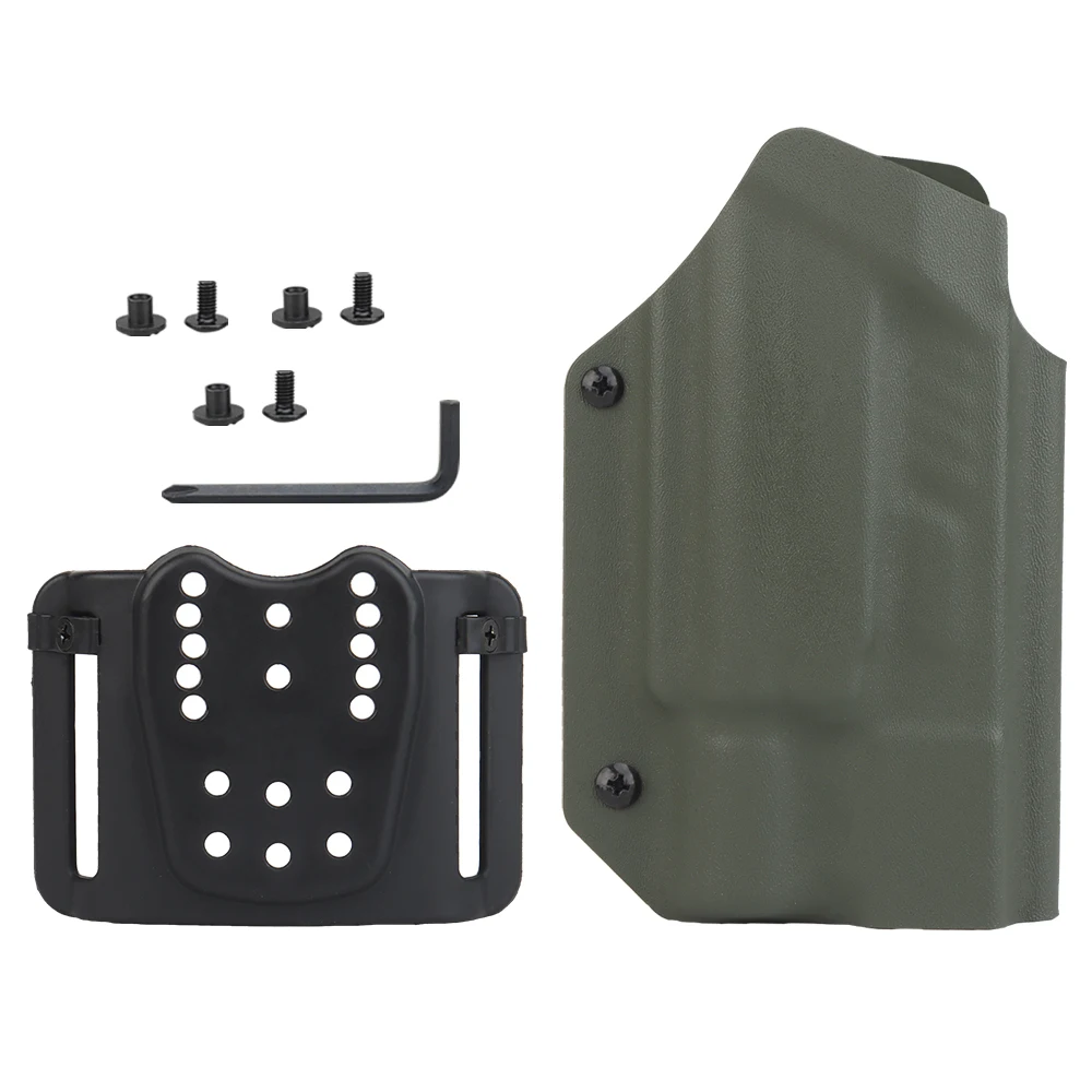 Imagem -02 - Leve Kydex Coldre Tático Glock G17 G19 Mm. 40 X300u Lanterna Suporte Pistola Bolsa de Revólver Owb Cintura Airsoft