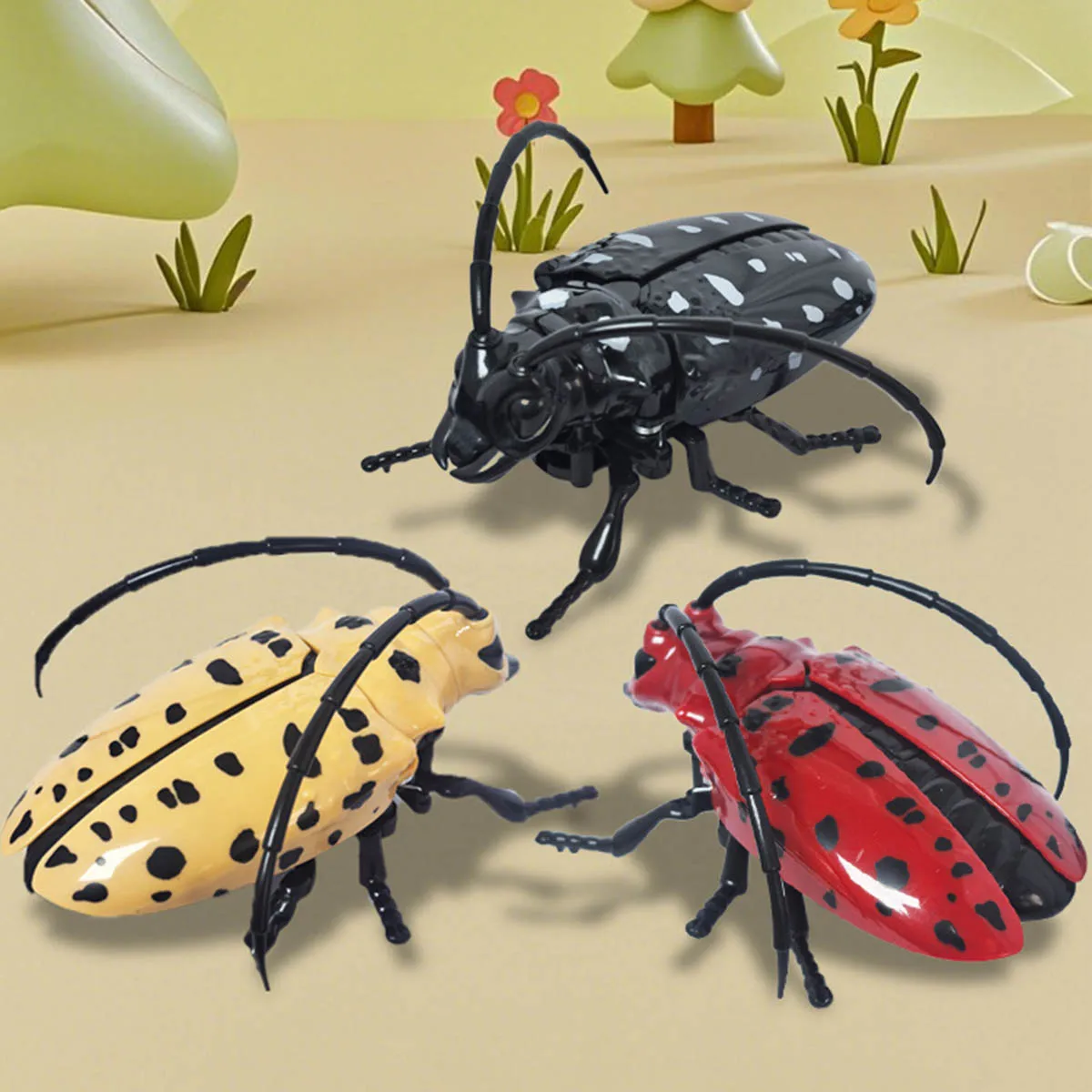 Wind Up Longhorn Käfer Bionic Spielzeug Kreative Prankster Animierte Insekt Spielzeug Modell Kinder Kunststoff Longhorn Käfer Uhrwerk Spielzeug