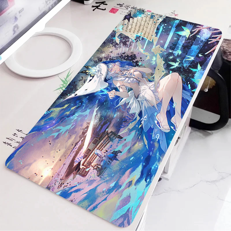

Anime Mouse Pad Wuthering Waves Shorekeeper Laptop Mousepad Cute Girl Office Desk Mat Extended Pad Keyboard Non-slip Carpet Rug