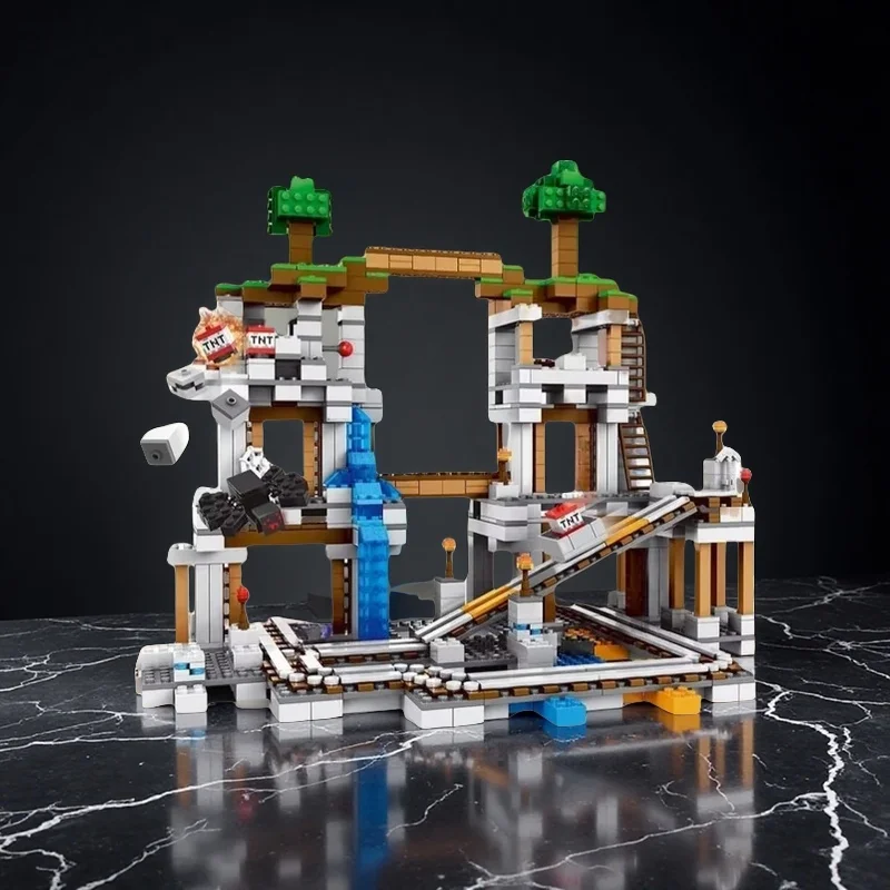 

MOC creative assembling the world series of mines, mines, mines, organs, caves, villages, building blocks, children's toys