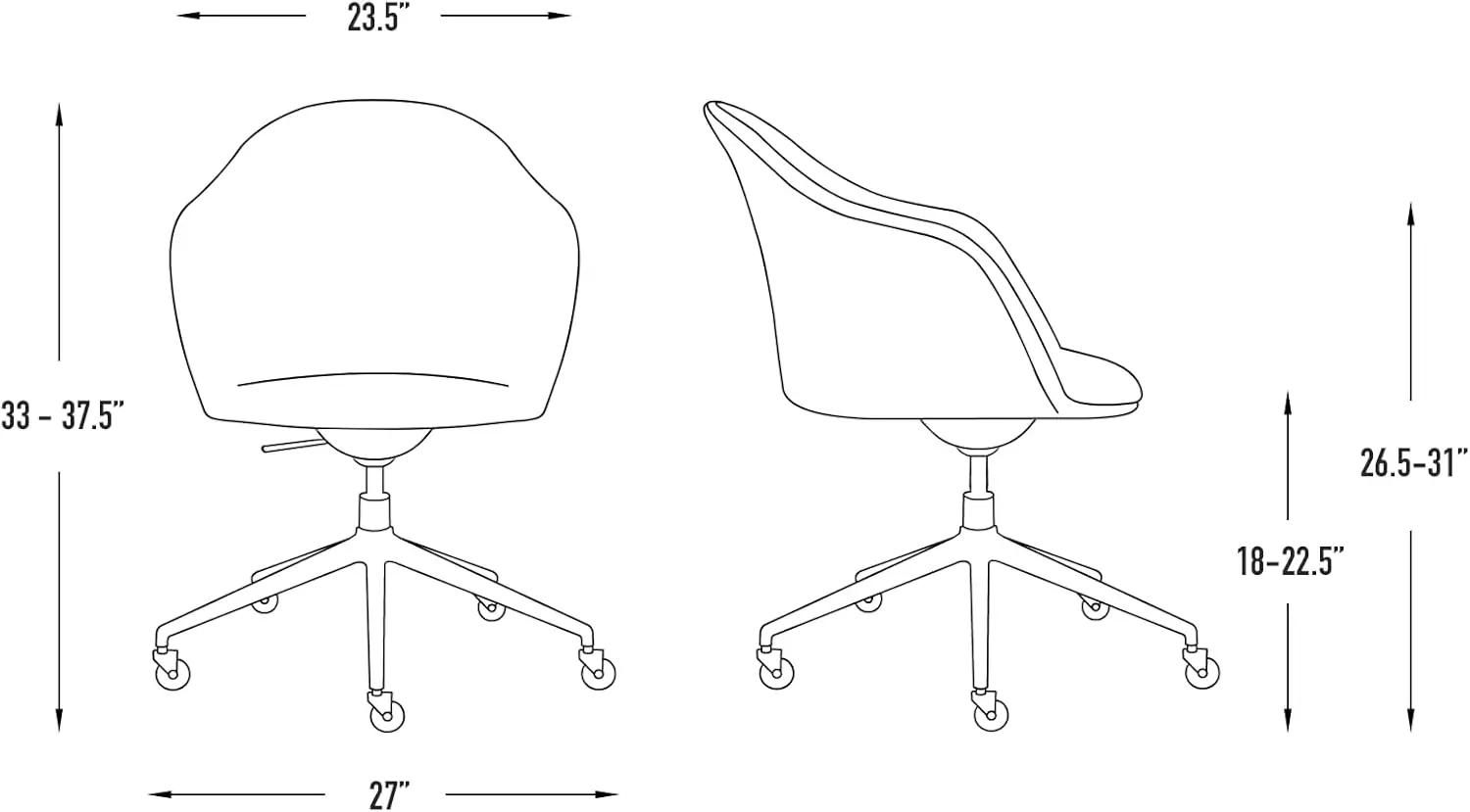 Laura Davidson Furniture Astoria Ii Office Chair - Commercial-Grade With Wheels, Swivel Chair For Offices And Conference Rooms,