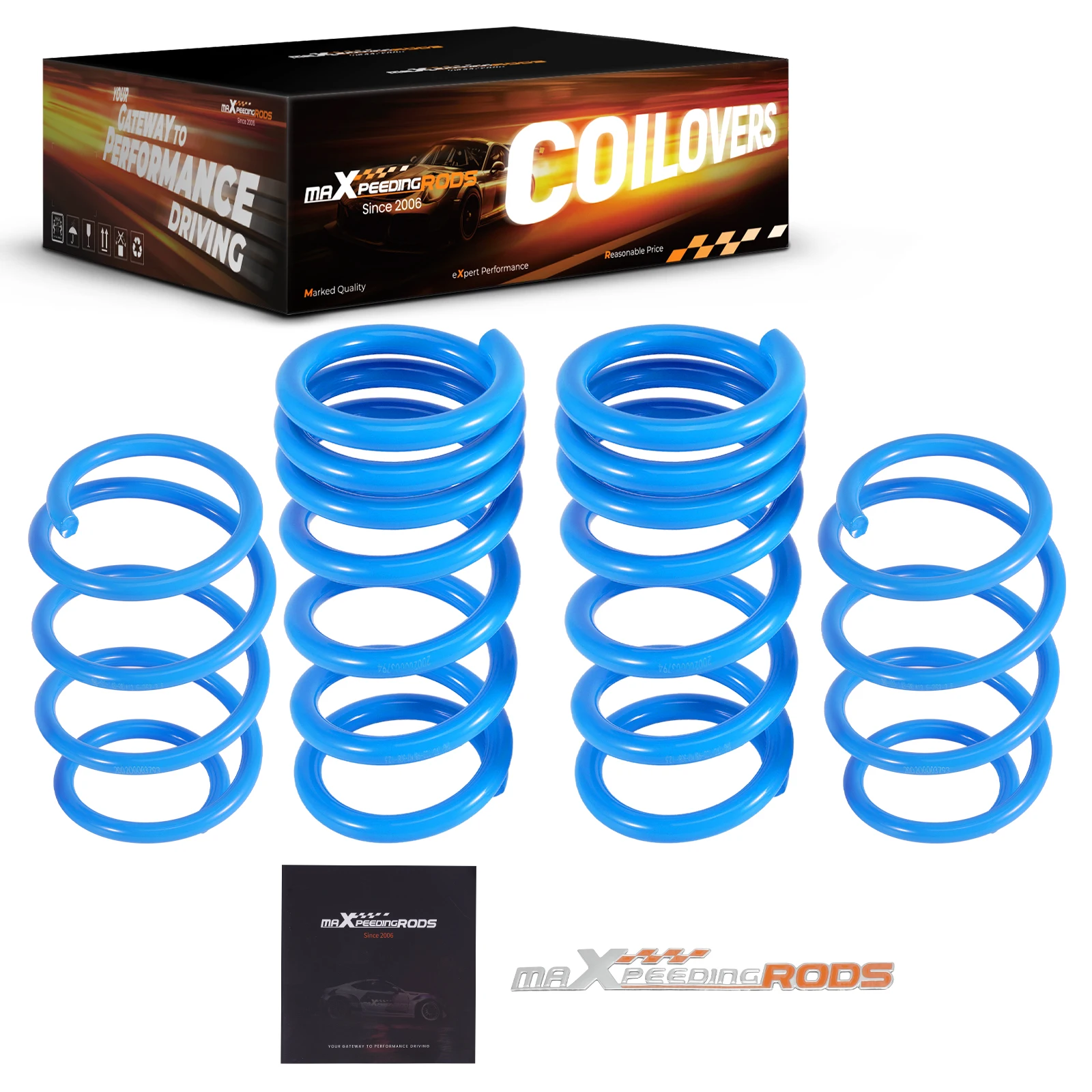 Drop Springs Lowering Kits for Ford Mustang (S550) Base EcoBoost GT V6 V8 2015-2023