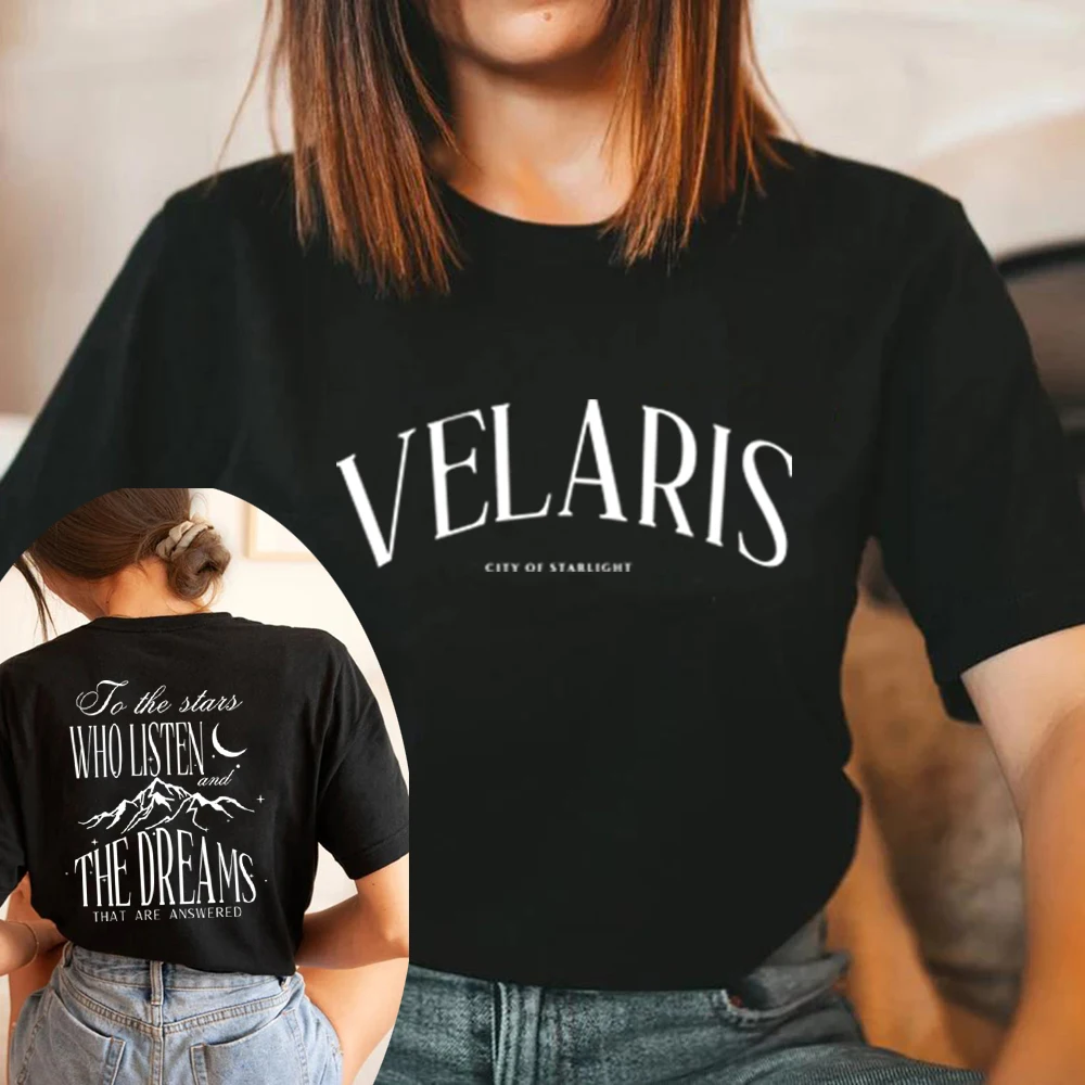 Velaris City of Starlight Acotar Graphic T Shirts Night Court Shirt Bookish Gift Men Women Short Sleeve Tshirts Streetwear Tops