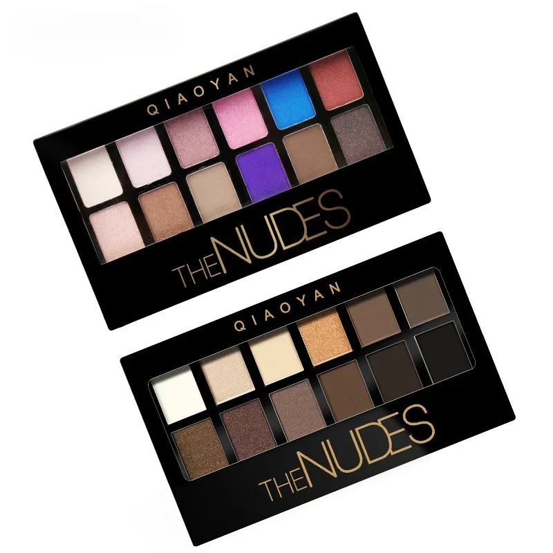 12 Colors Eyeshadow Professional Makeup Palette Natural Shimmer Matte Nudes Make Up Cosmetic Eye Shadow Plate