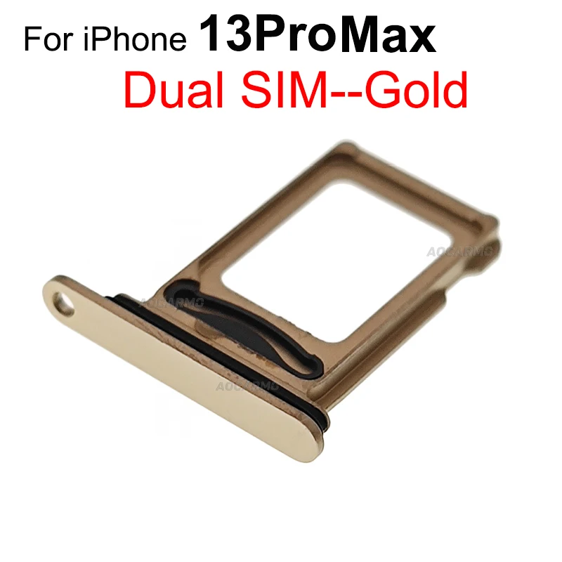 Aocarmo Single & Dual Sim Card For iPhone 13 PRO Max SIM Tray Slot Holder Repair Replacement Parts