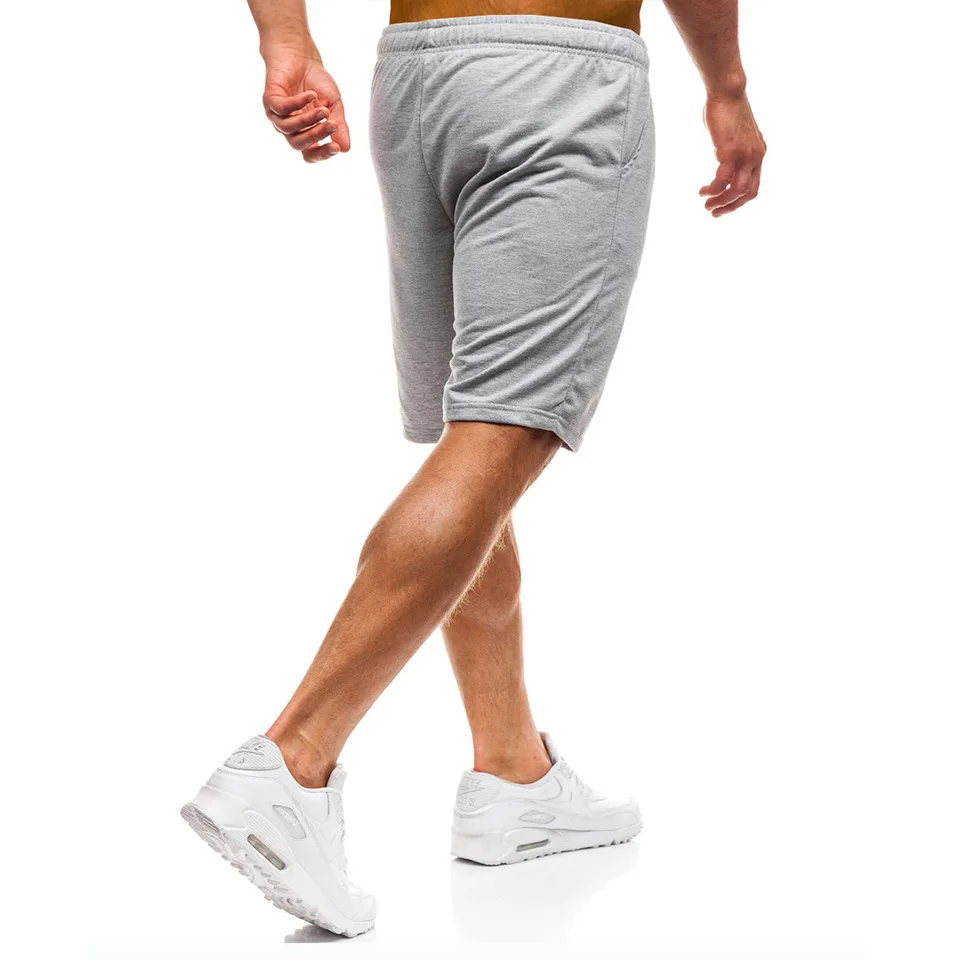 Summer casual shorts, men\'s  pants, sweatpants, fashion, solid color, elastic waist, running gym shorts