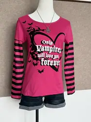 Crop Tops Punk T shirts Polka Dot Women Clothes Gothic Streetwear Tube Top Slim Aesthetic Sweet Kawaii 2000s Girl Tank Camis Tee