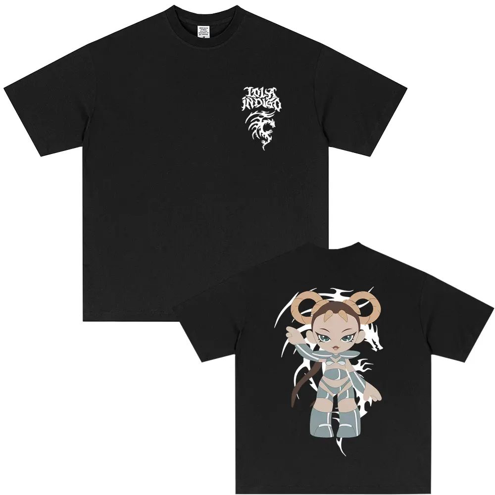 

Lola Indigo 2025 Merch T Shirts Men Women Hip Hop Fashion Oversized T-shirts Casual Cotton Vintage Short Sleeve Tees Streetwear