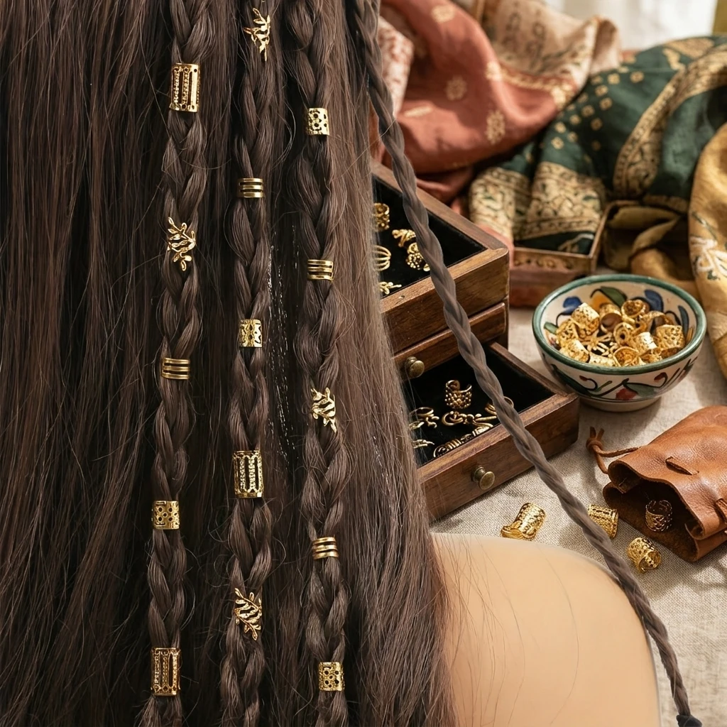 DIY Wig Accessories Dreadlock Rings Rust-proof Hair Jewelry for Braids Decoration Lightweight Iron Hair Beads Ornaments