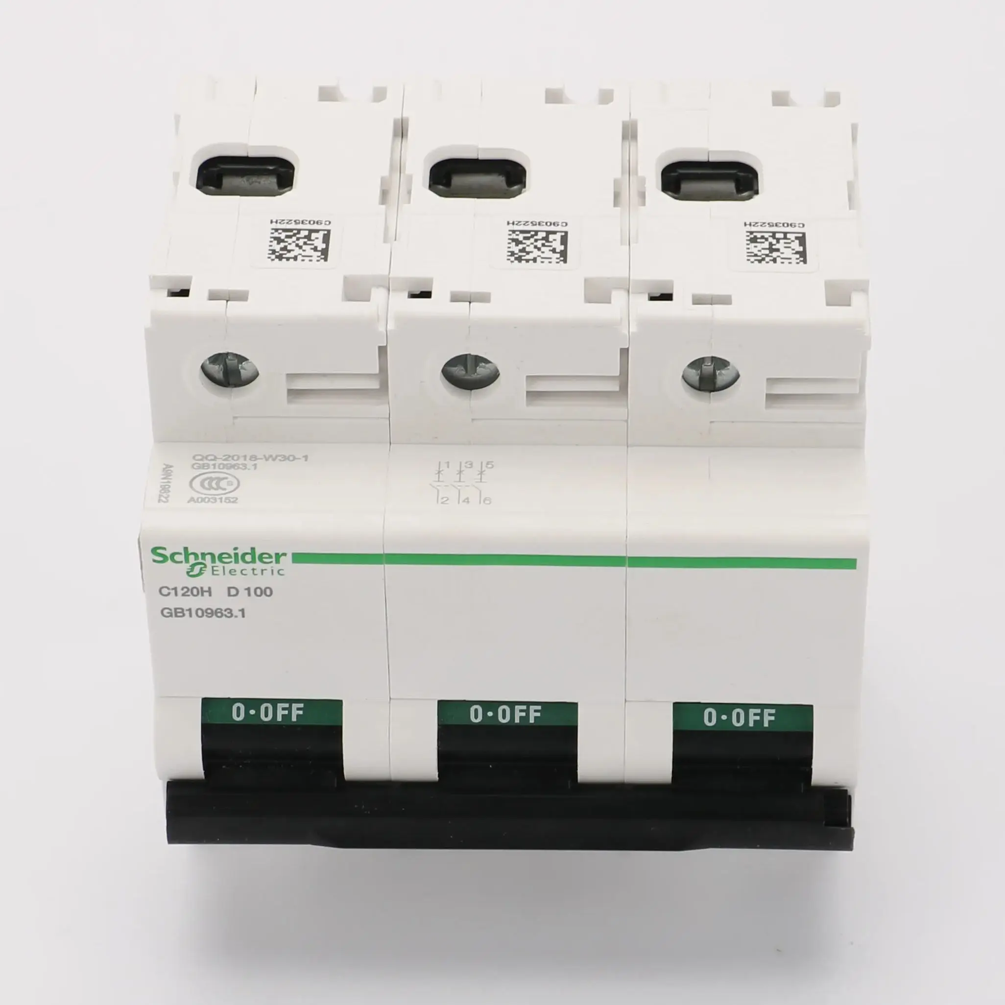 

Оригинальный миниатюрный автоматический выключатель Schneider C120H 3P D100A для двигателей с высоким пусковым током и промышленного распределения электроэнергии