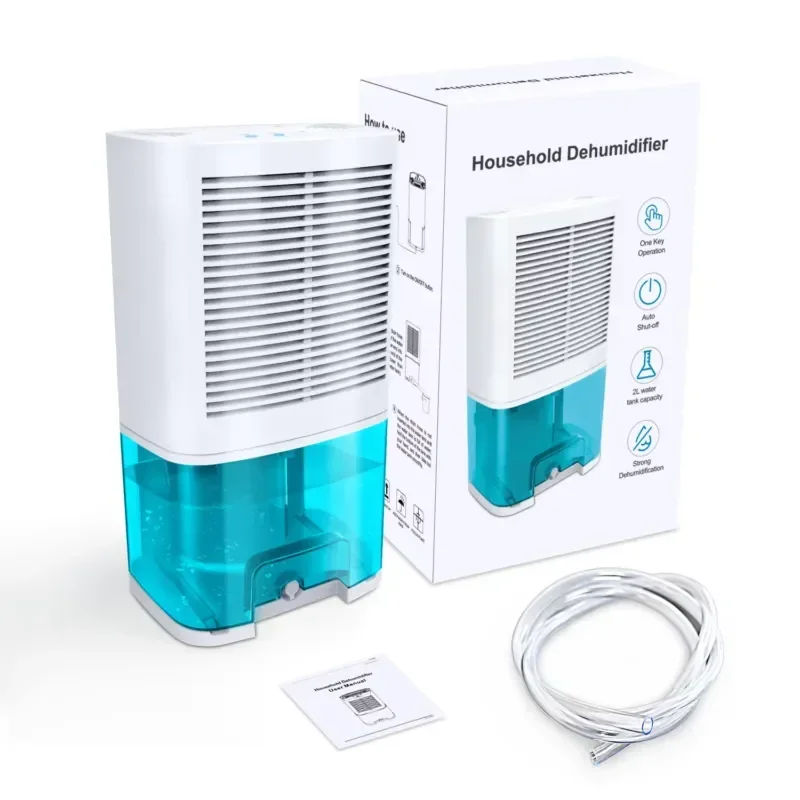 Peltier Household Dehumidifier, Compact Portable, Auto Defrost, Intelligent Control for Damp Zones