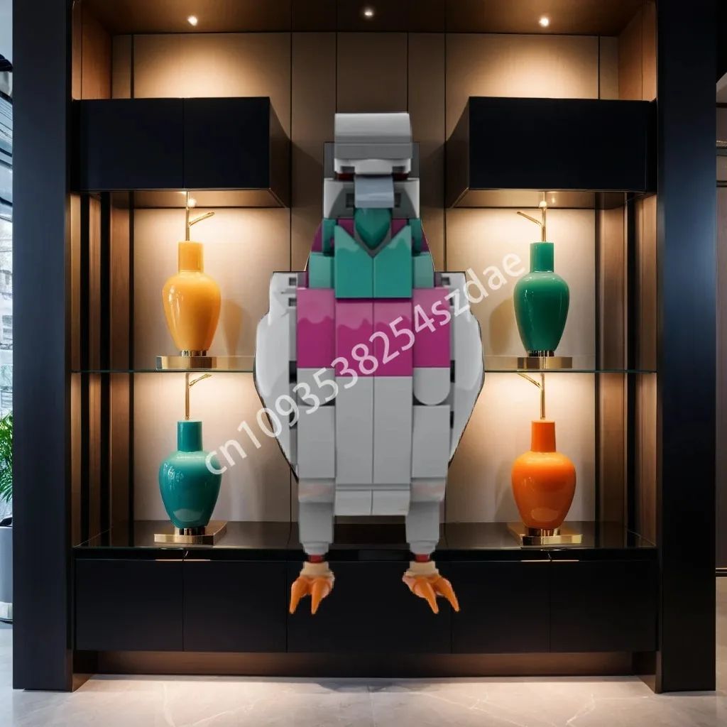 

253pcs MOC Feral Pigeon Building Blocks Children Model DIY Assemble creative idea Education Brick Christmas toy Gift