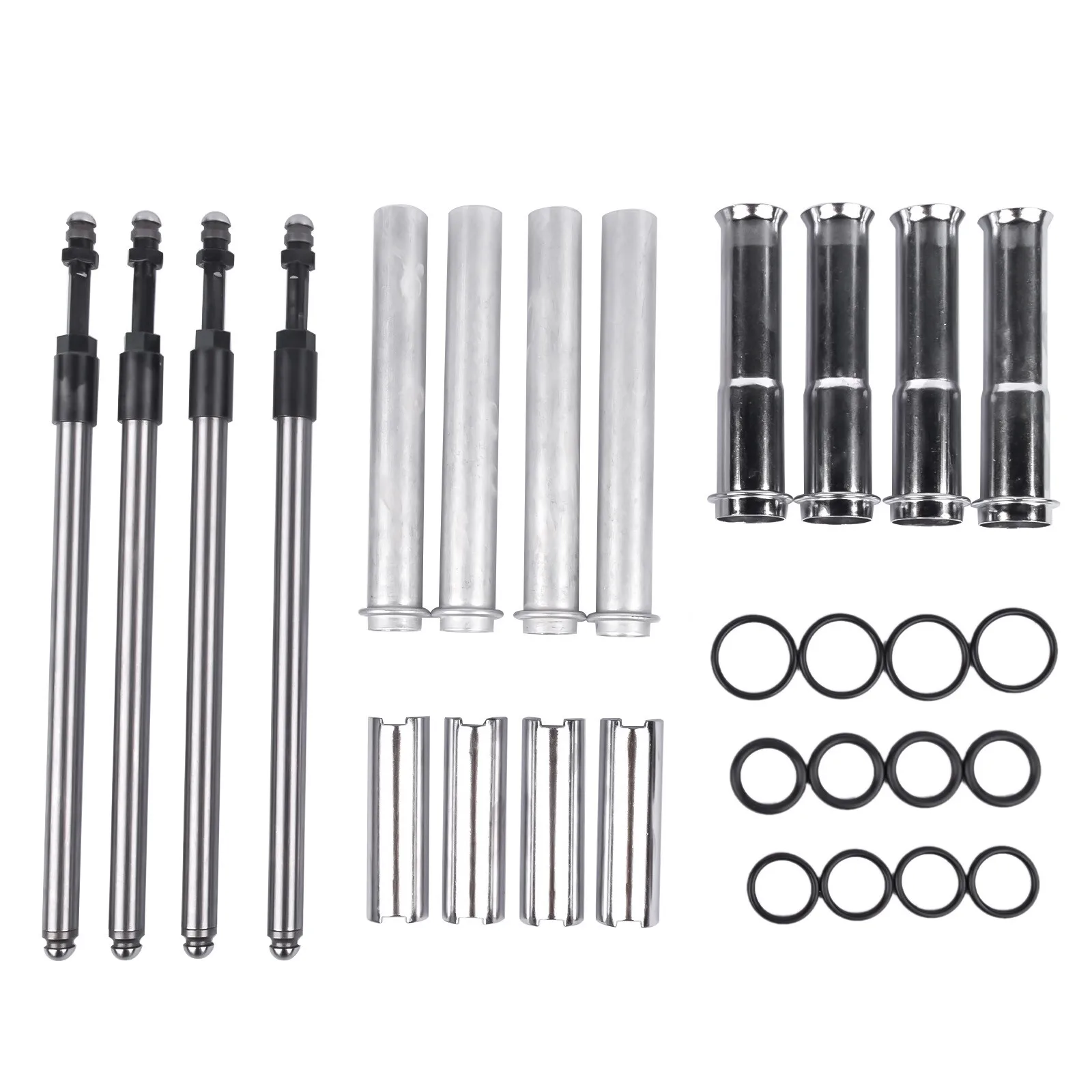 AP02 Adjustable Pushrods Chrome Cover Kit 106-6051 For Harley Twin Cam Models 1999-17