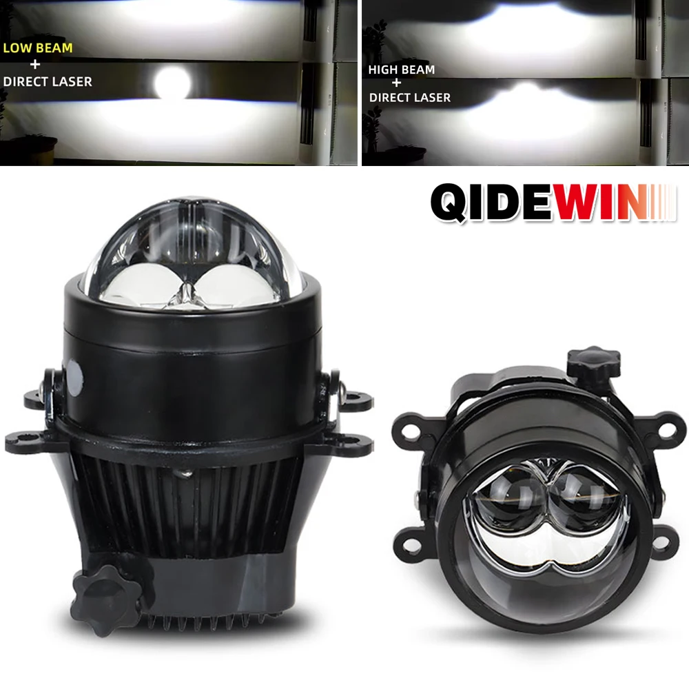 

3-дюймовые двухсветодиодные противотуманные фары в сборе H1 HB3 H8 9005 Автомобильный светодиодный проектор Лазерная линза Противотуманная фара 3,0 Bi Lens H11 Лазерная светодиодная лампа для фар