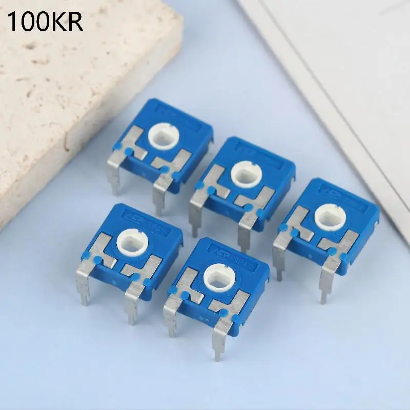 5Pcs CA14NV17.5 10KA2020LV10 Adjustable Resistance Potentiometer 10K/100K Vertical Adjustable Potentiometer