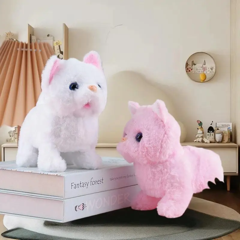 Giocattolo Elettronico per Gatti in Peluche, Simulazione di Animale Domestico Interattivo con Movimento e Suoni ​ ​