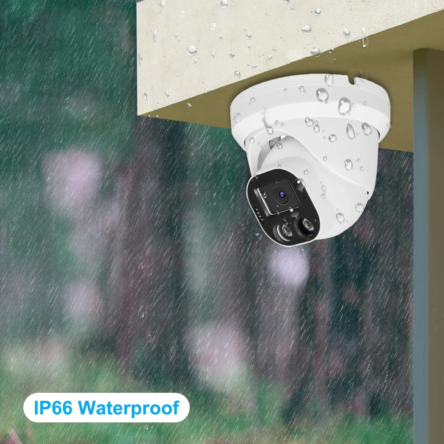 

2026 4K 8MP IP Camera Turret Smart Dual Light AI Motion Detection Built In Audio IR Night Vision Outdoor POE Camera H265+ DWDR