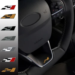 For RACING FLAG LOGO Car Steering Wheel Emblem Leon Ibiza ATECA Arona Exeo Tarraco FR Altea 3D Metal Decal Sticker