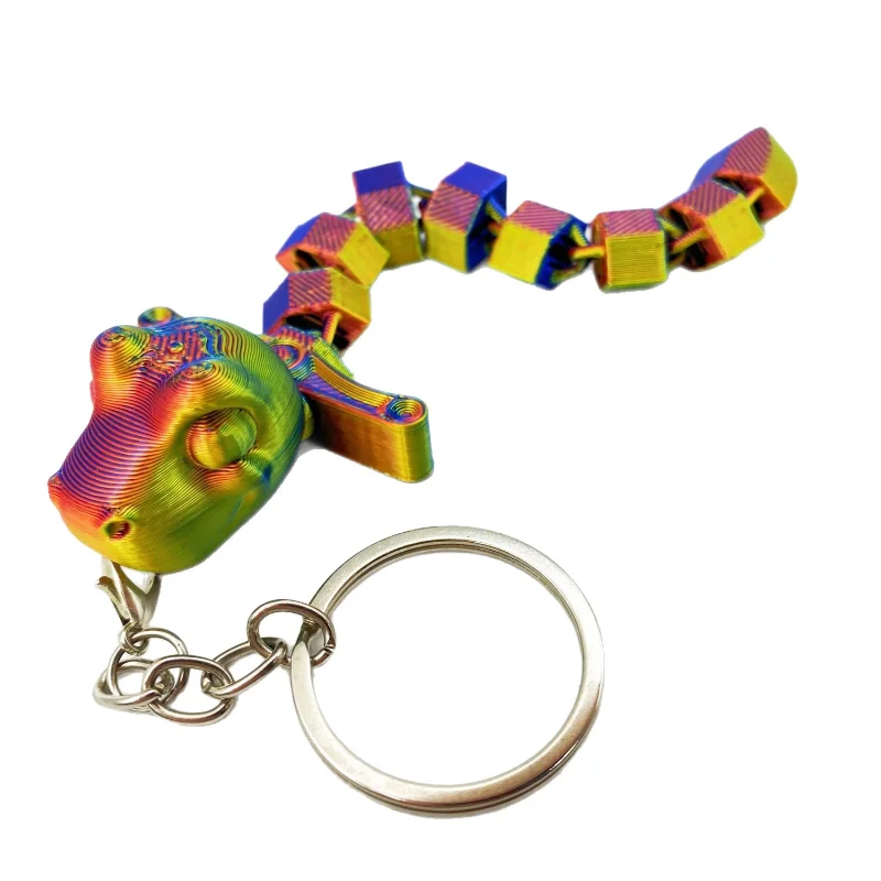 Espada de dinosaurio impresa en 3D que transforma la articulación creativa juguete de empalme móvil llavero regalo para niños y niñas 1 Uds