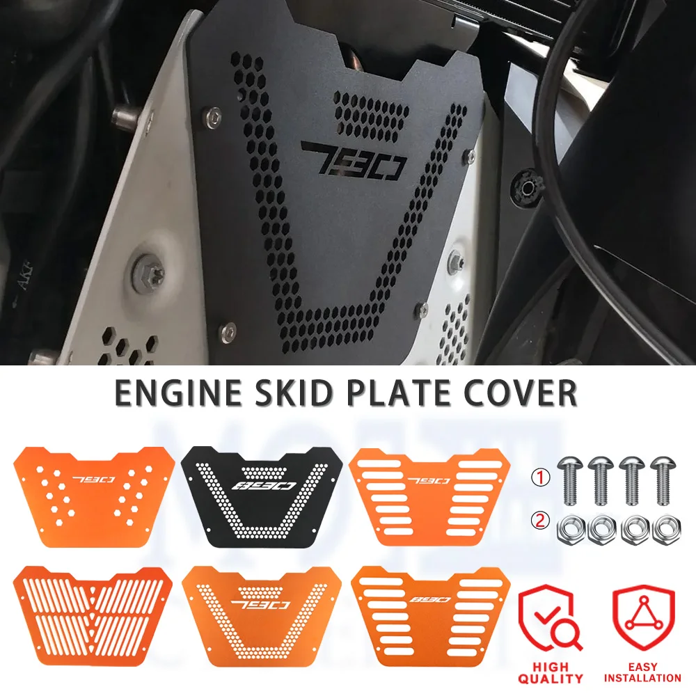 

Motorcycle Accessories For 890 790 Adventure S R 2019-2023 2022 Skid Plate Engine Guard Chassis protector Cover Crap Flap